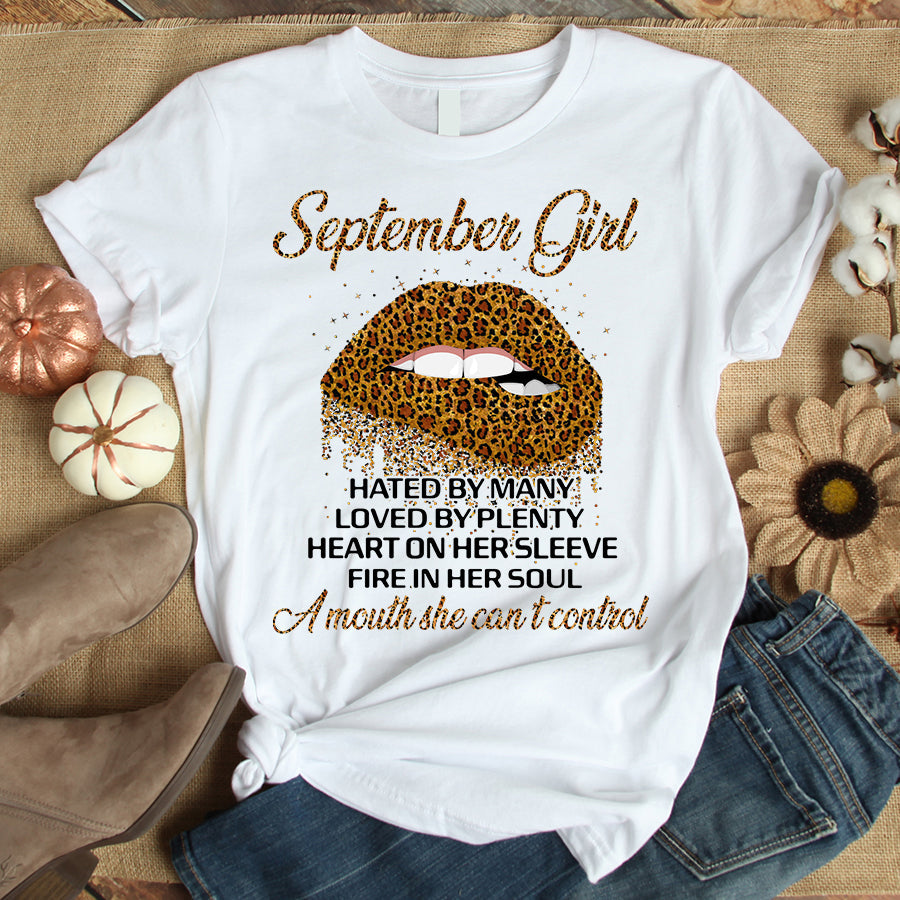 September girl hated by many loved by plenty September birthday shirts, a queen was born in September, September shirts for Woman