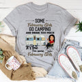 Personalized Birthday T Shirt, Camping birthday shirt, Some February Girls go camping, Campers Gift, Camping Lover Unisex Cotton T Shirt