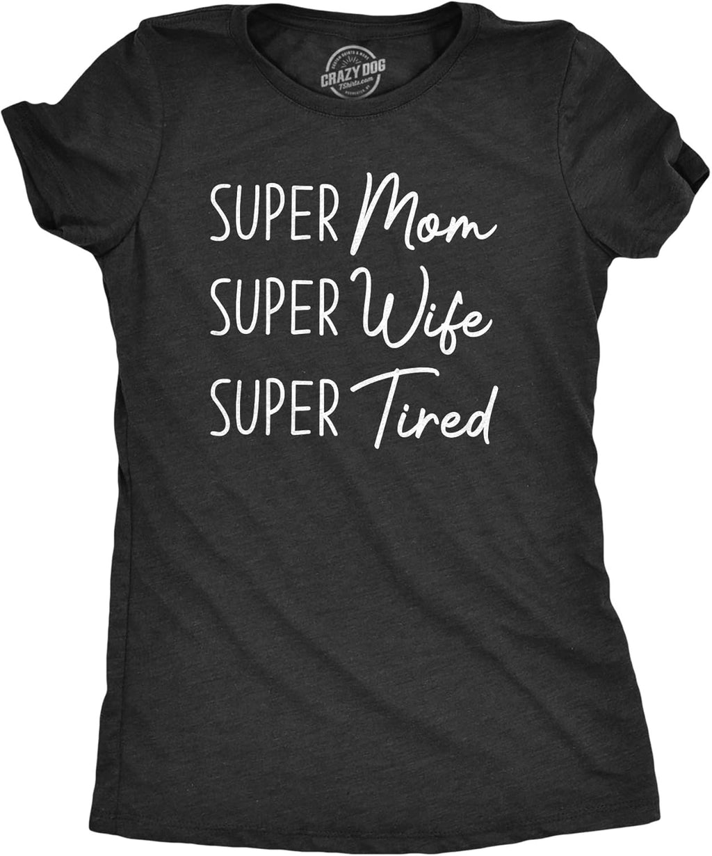 Crazy Dog Womens Funny Mom T Shirts Novelty Sports and Sarcastic Motherhood Tees for Amazing Moms Mother Shirt