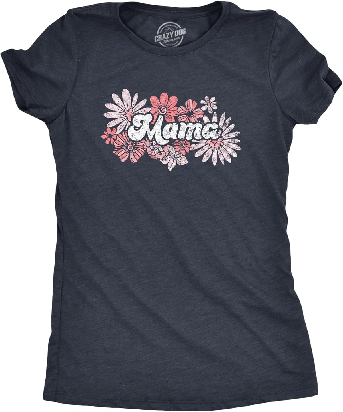 Womens Floral Mama T Shirt Funny Cute Vintage Mothers Day Flower Gift Tee for Ladies Mother Shirt