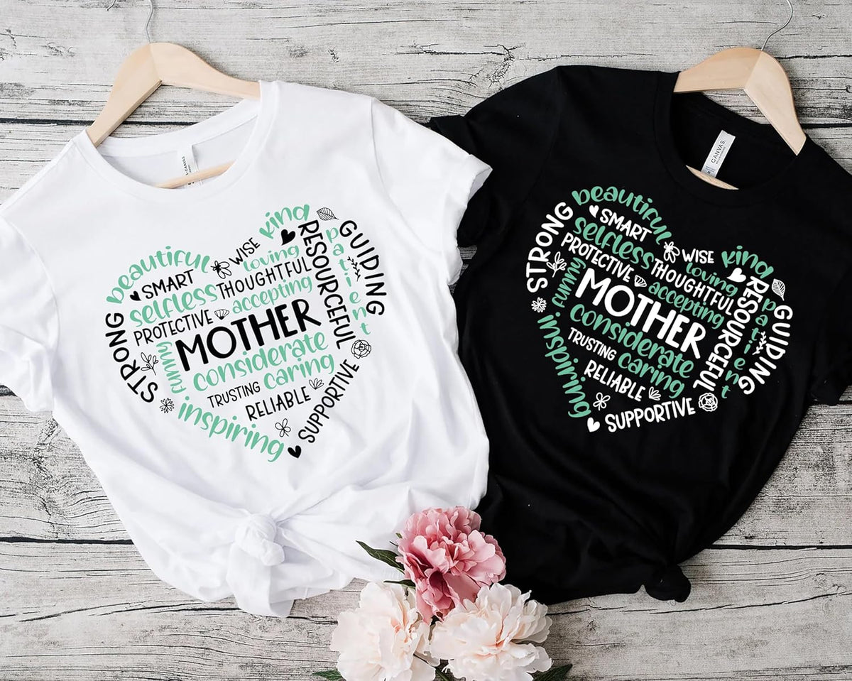 Mother Heart Shirt, Mothers Day Shirt, Gift For Mom, Mom Shirt, Mama Shirt, Mom Life Shirt, Heart Shirt, Gift For Her, Mother word cloud Tee Mother Shirt
