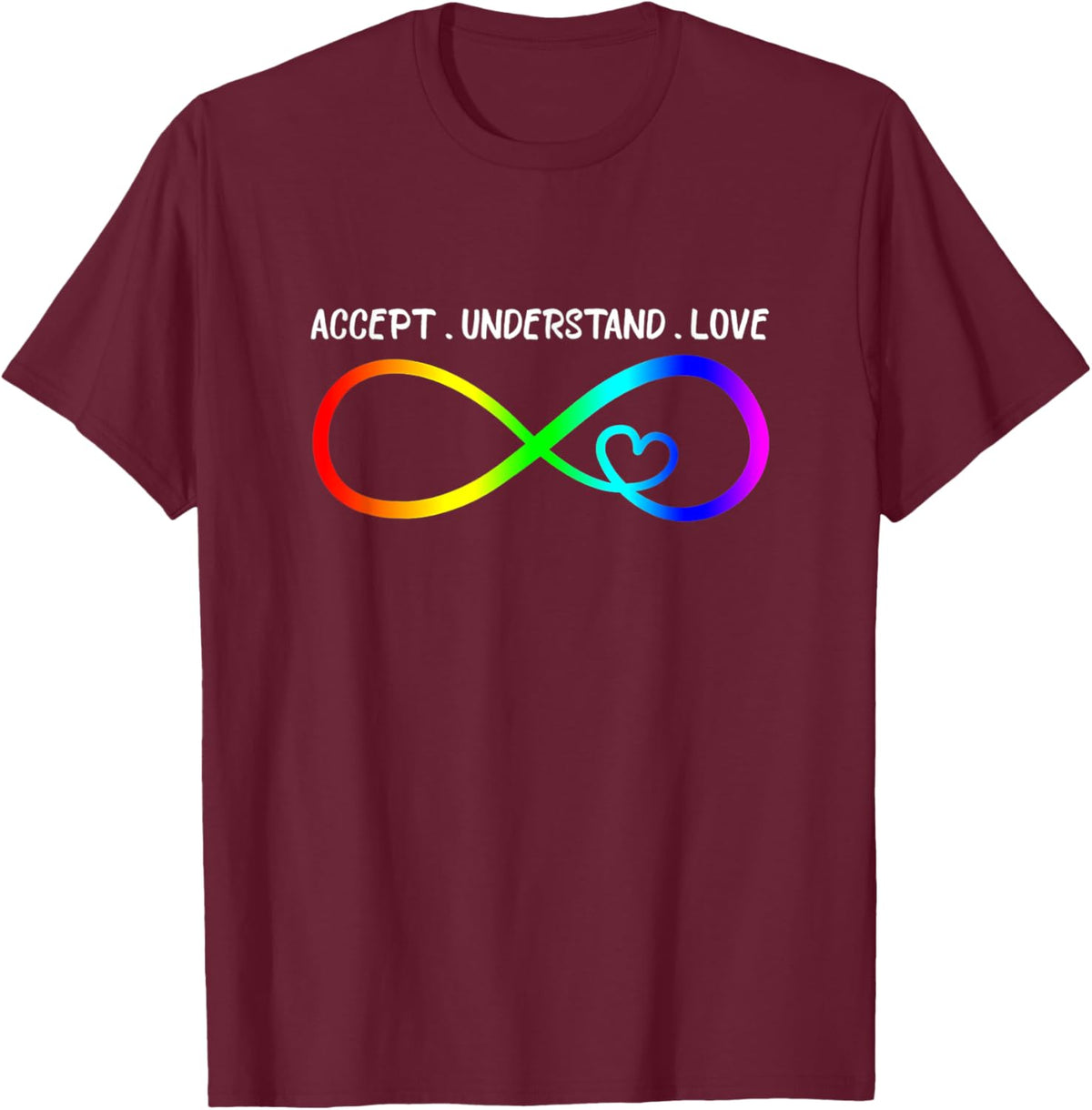 Accept Understand Love Heart Infinity Autism Awareness
