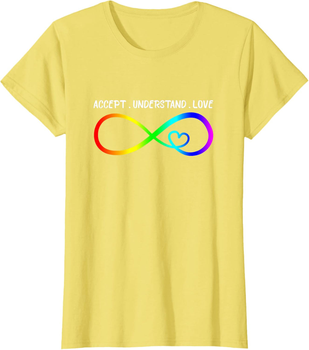 Accept Understand Love Heart Infinity Autism Awareness