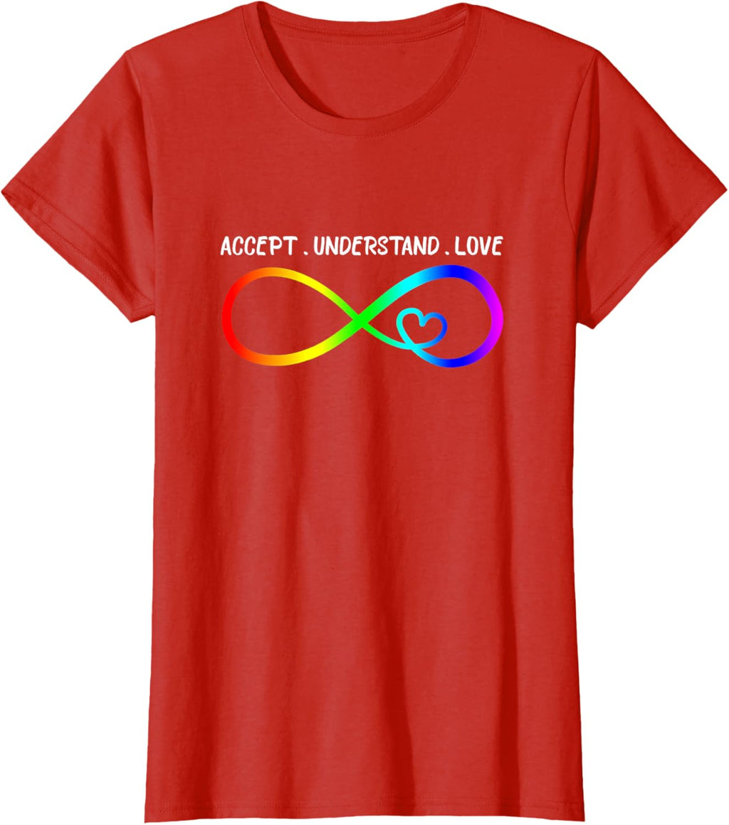 Accept Understand Love Heart Infinity Autism Awareness