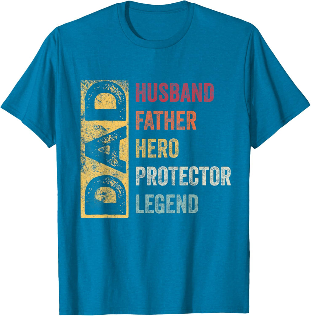 Retro Husband Father Hero Protector Legend Father Day Dad