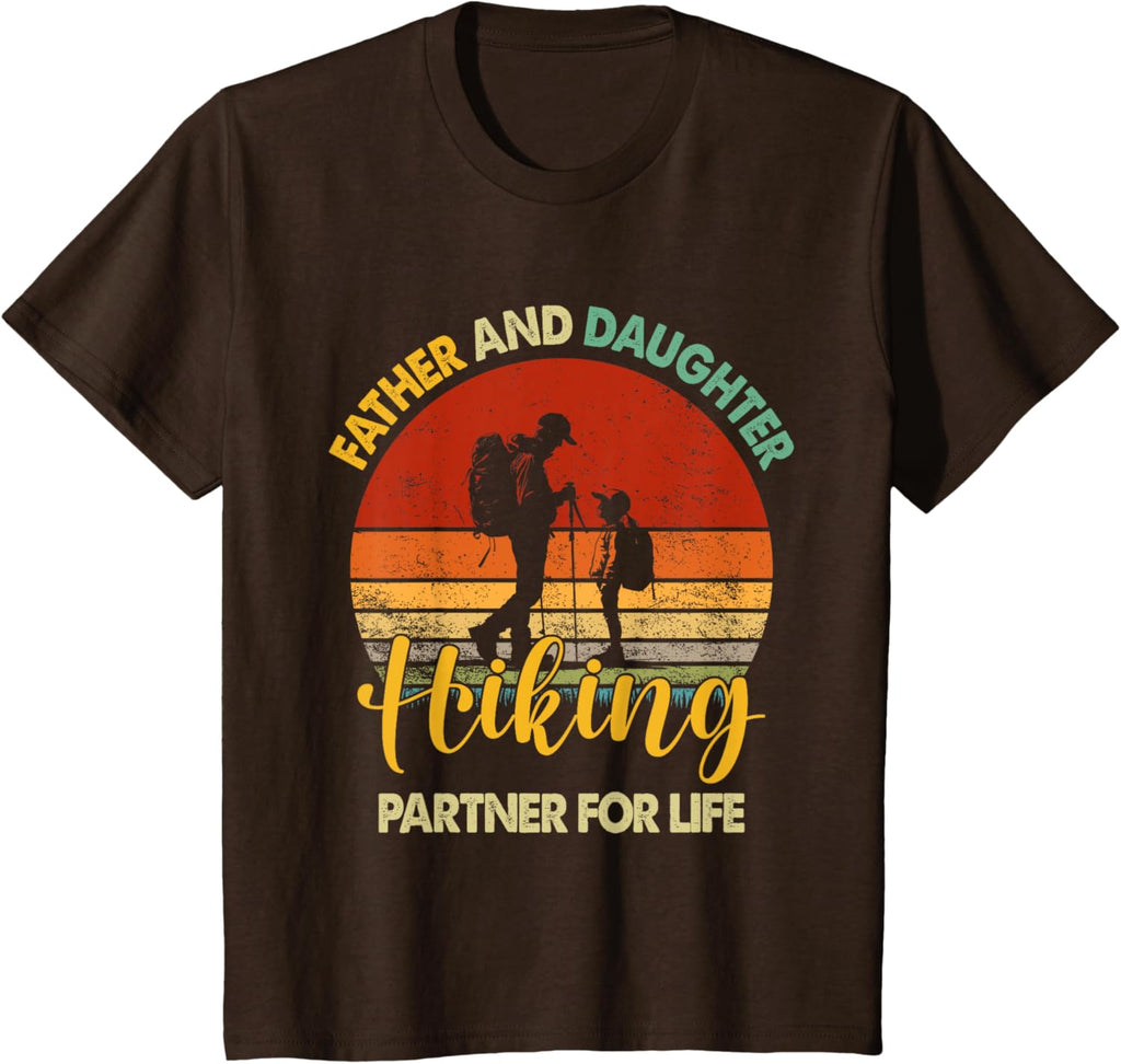 Retro Father Daughter Hiking Partner For Life Fathers Day