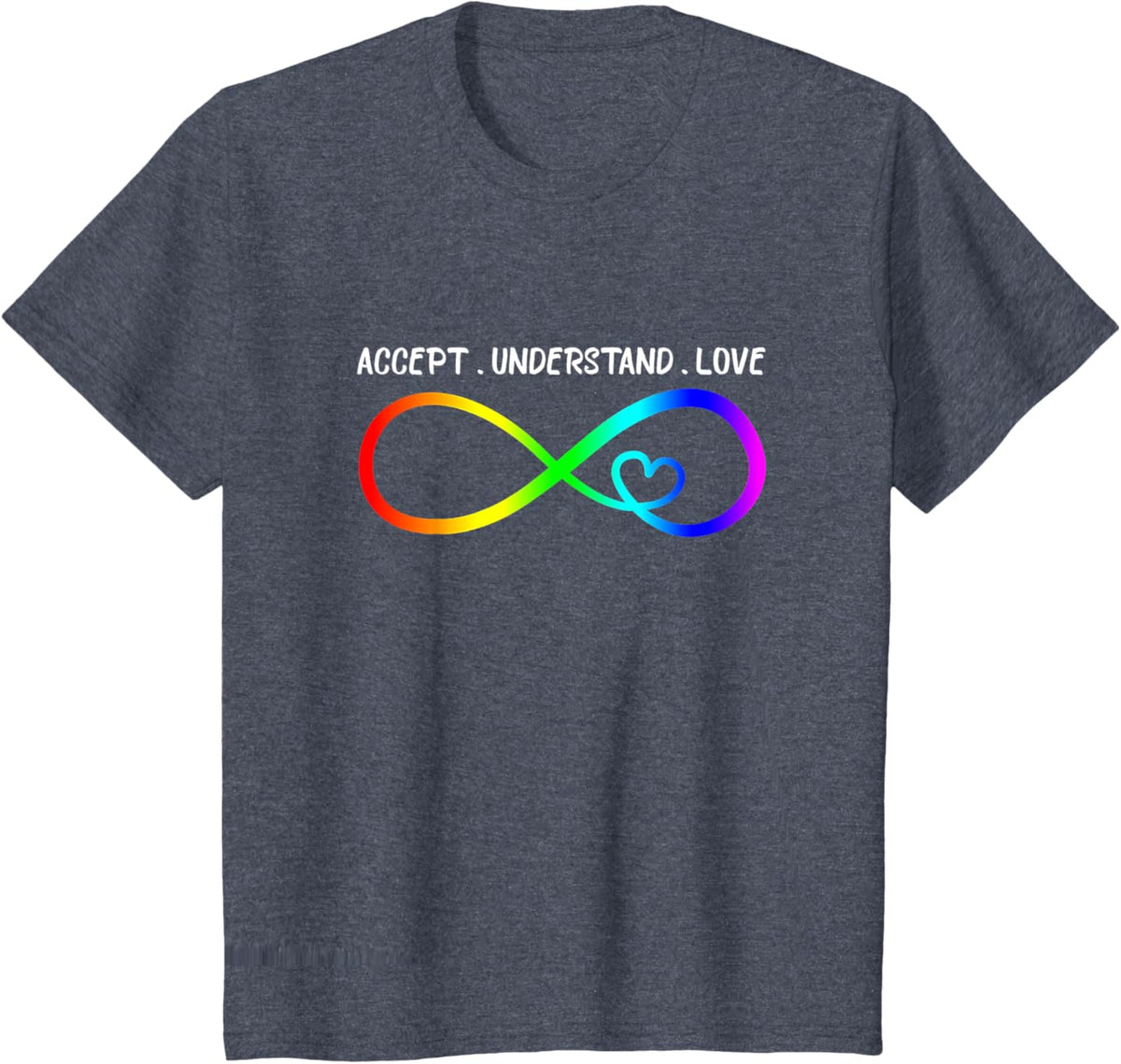 Accept Understand Love Heart Infinity Autism Awareness