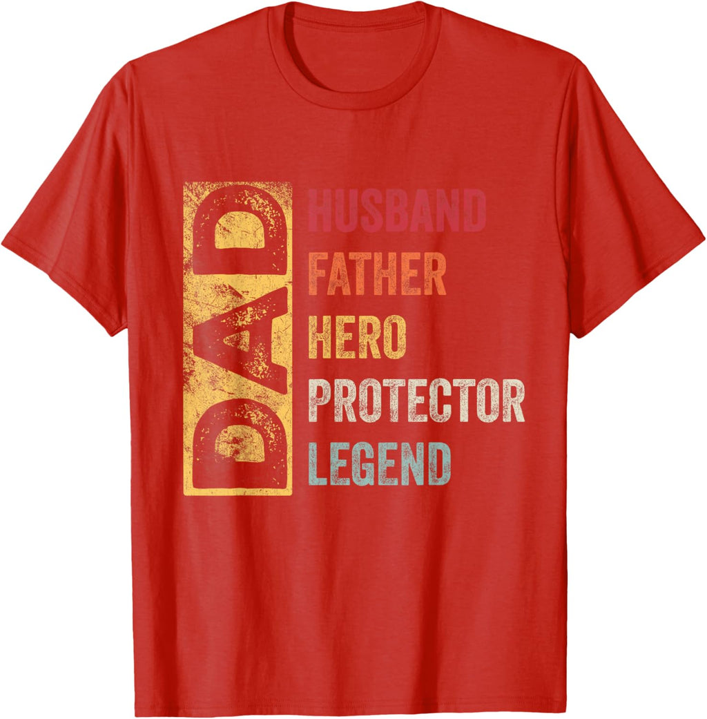Retro Husband Father Hero Protector Legend Father Day Dad