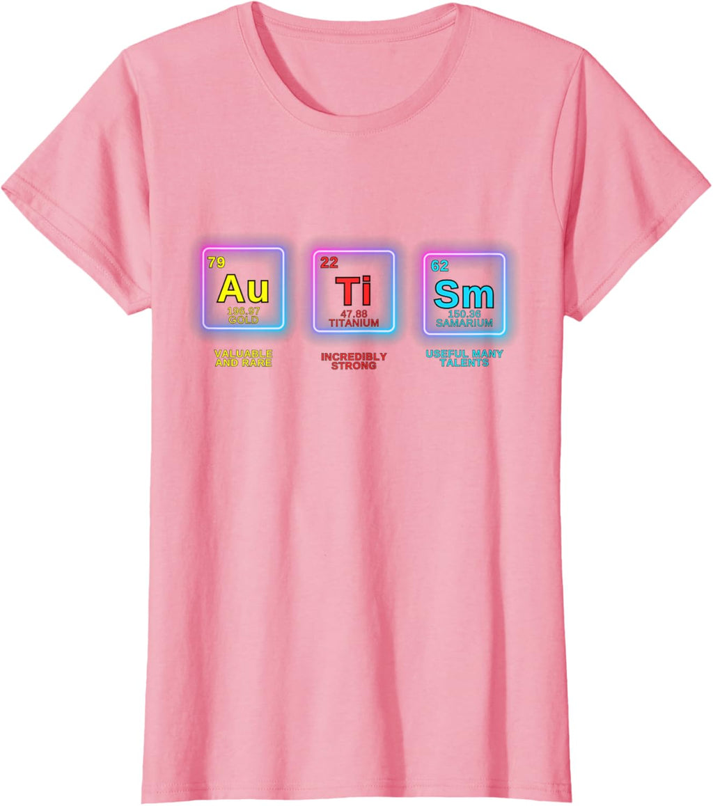 Autism Awareness Kids Women Men Elements Periodic Table ASD