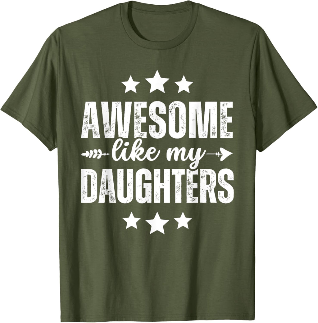 Awesome Like My Daughters Funny Fathers Day Dad Vintage