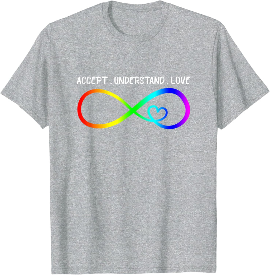 Accept Understand Love Heart Infinity Autism Awareness